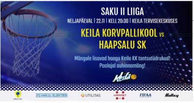 Kodumäng: Keila Korvpallikool vs. Haapsalu SK