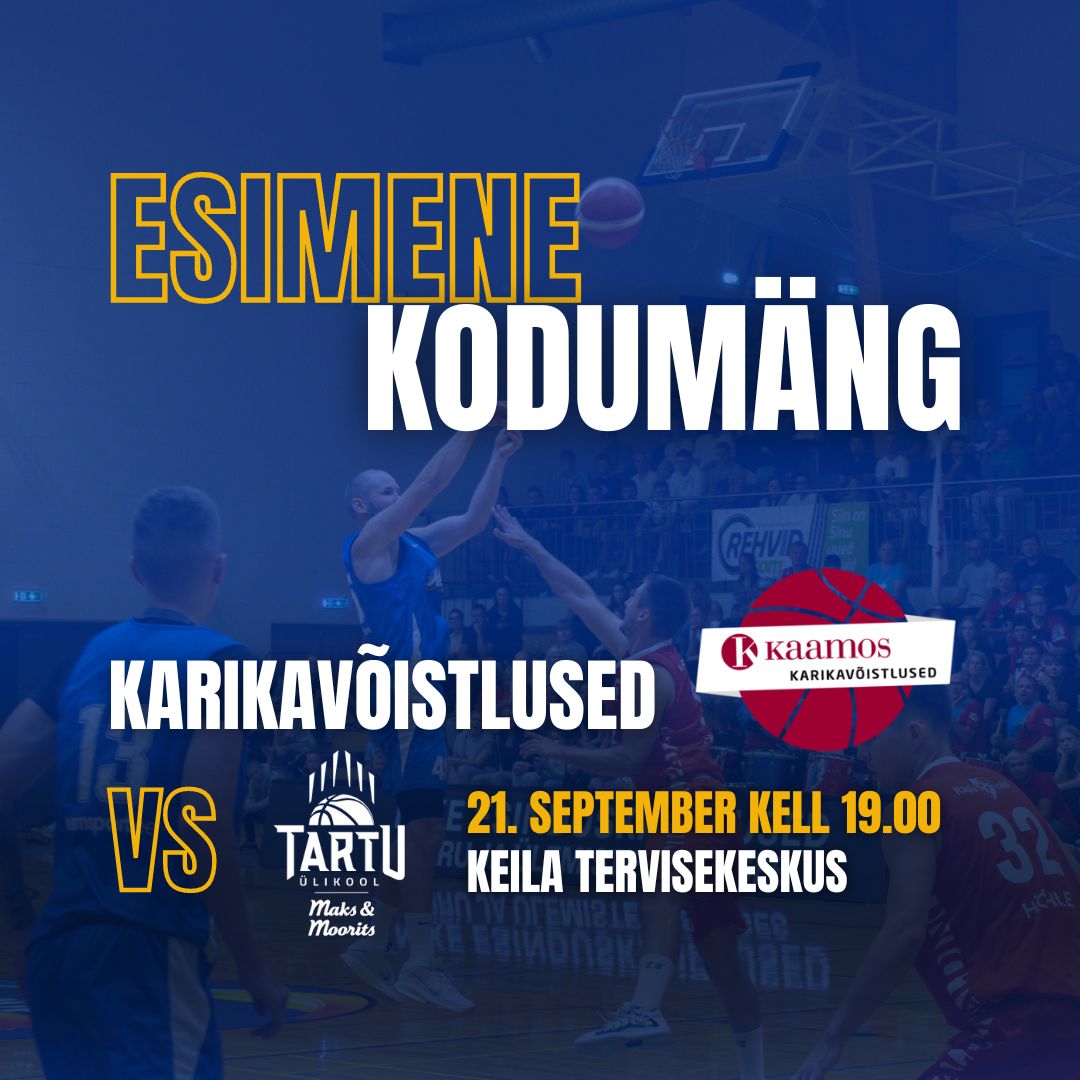 HOOAJA ESIMENE KODUMÄNG | VS TARTU ÜLIKOOL MAKS & MOORITS 21.09 kell 19.00 Keila Tervisekeskuses Juba sellel laupäeval ootame kõiki uusi ja vanu fänne Keila Ter